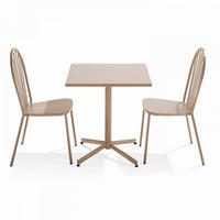 GARTENSET 3-tlg., Taupe - Taupe, Metall - Oviala