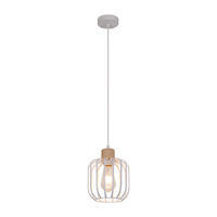 PENDELLEUCHTE Wyvith 18/10/145 cm - Weiß, Holz/Metall (18/10/145cm) - ZMH