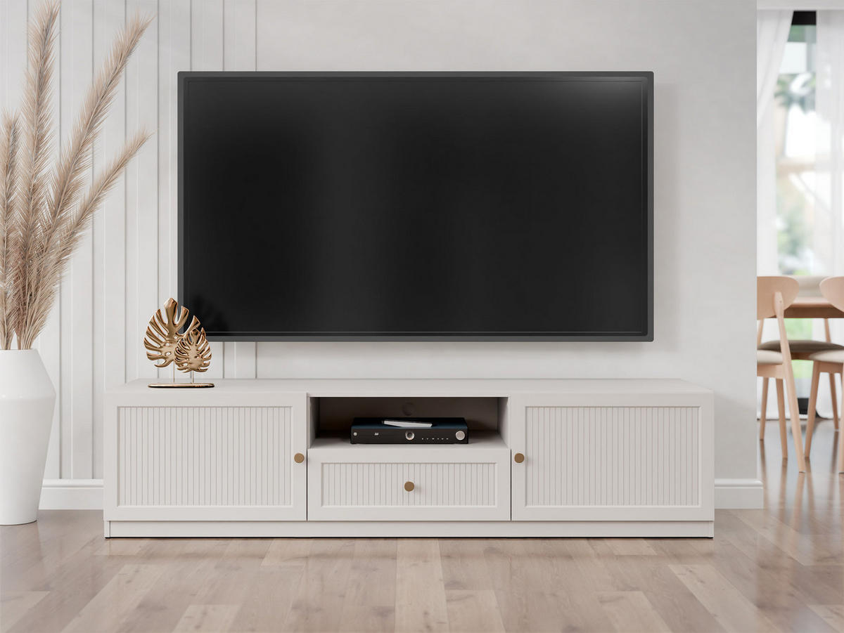 TV-ELEMENT Ferena 2D1SZ - Kaschmir/Goldfarben, Holzwerkstoff/Kunststoff (180/44/49cm) - MIRJAN24