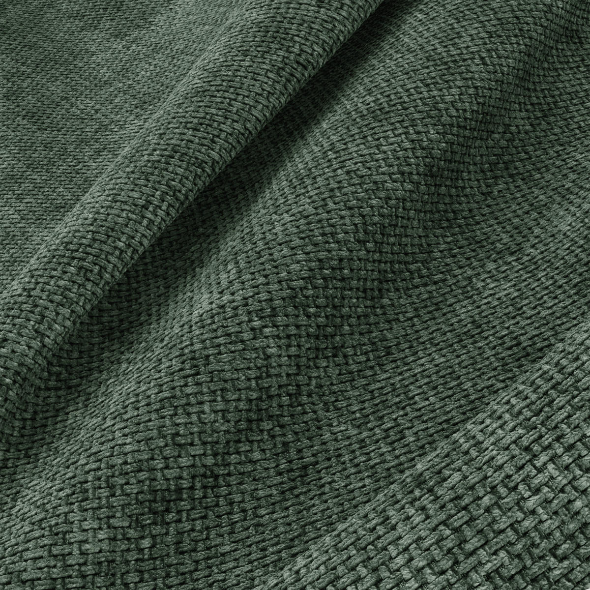 ECKSOFA (links) HANA Strick-Samt Olivgrün 260cm - Olivgrün/Grün, Textil (260/155cm) - Premium Interiors
