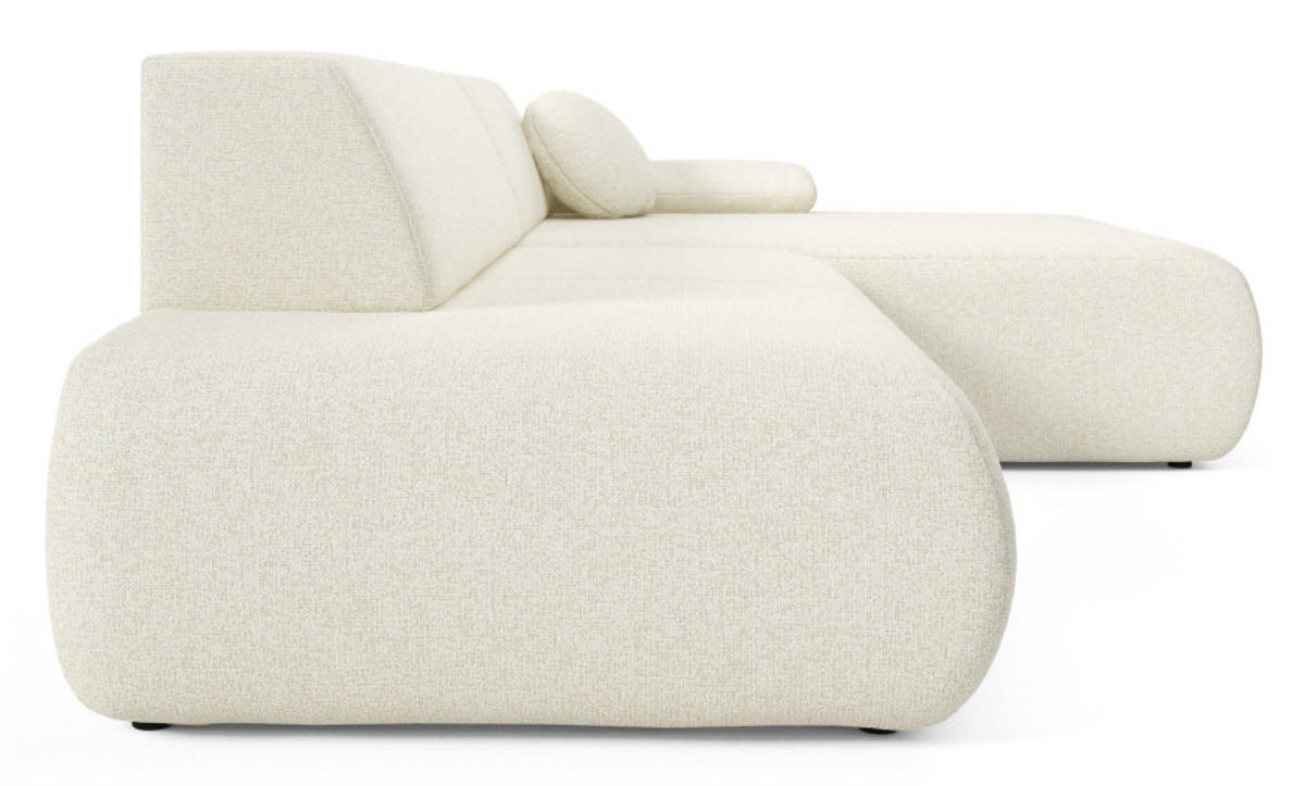 ECKSOFA Ecru PENTI Ausziehbar Mit Bettkasten Rechts - Ecru, Textil (173.5/286cm) - Sepro Meble