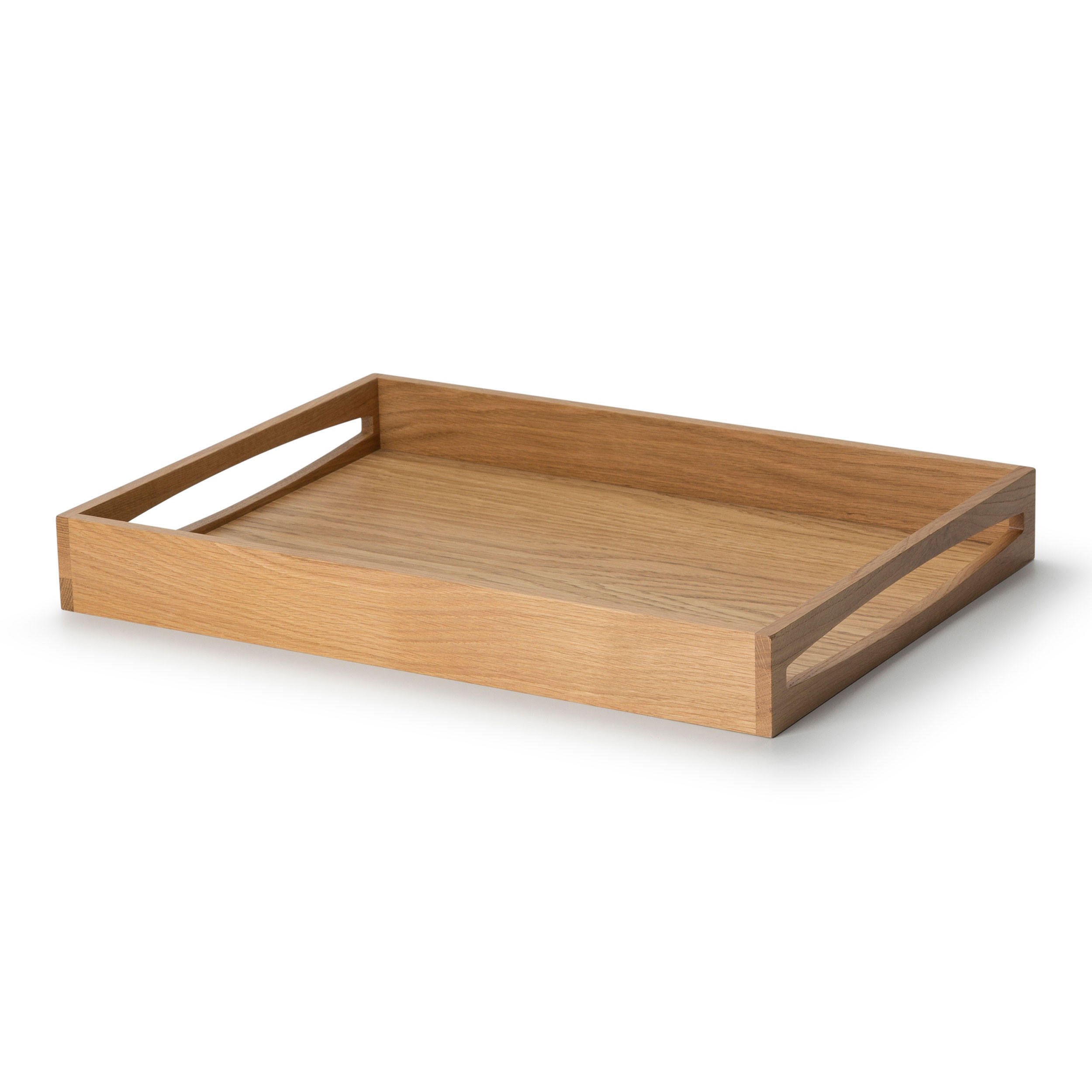 TABLETT mit Griffen, Eichenholz, 49 x 35 cm - Braun, Holz (37/8/50cm) - Continenta
