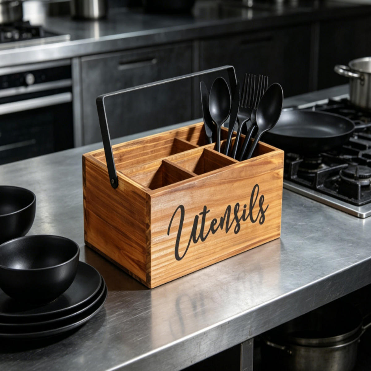 BESTECKAUFBEWAHRUNGSBOX, Bambus, Braun, 22 x 15 x 11 cm - Braun, Holz (15/11/22cm) - Authentics