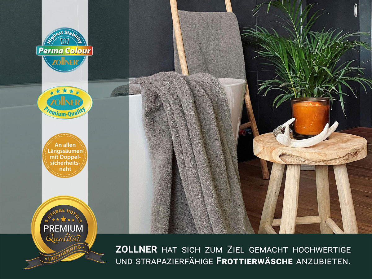 BADETUCH, 2er-Set, 100x150 cm, 100% Baumwolle, Braun - Fango, Textil (100/150cm) - Zollner