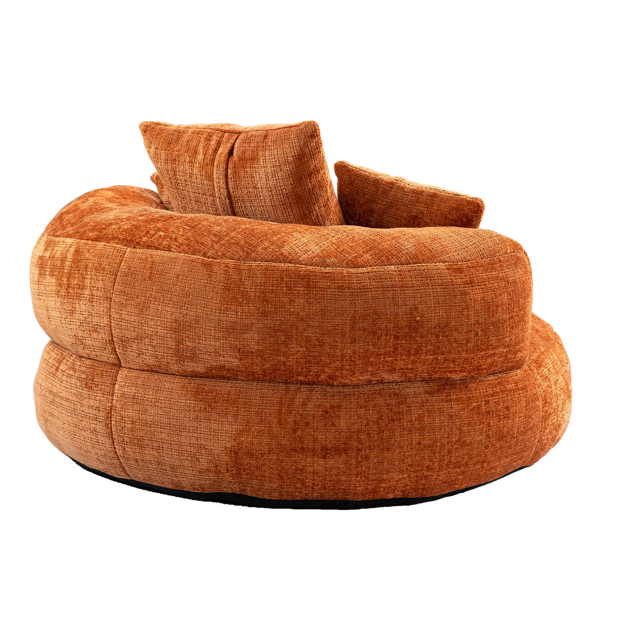 SITZSACK Orange mit hoher Rückenlehne, Chenille - Orange, Textil (108/52/108cm) - CHICFURN