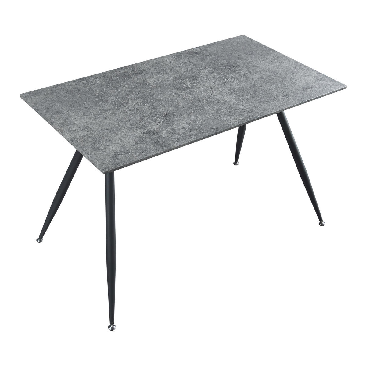 ESSTISCH Fitjar - Schwarz/Grau, Holzwerkstoff/Metall (80/140/75cm) - [en.casa]