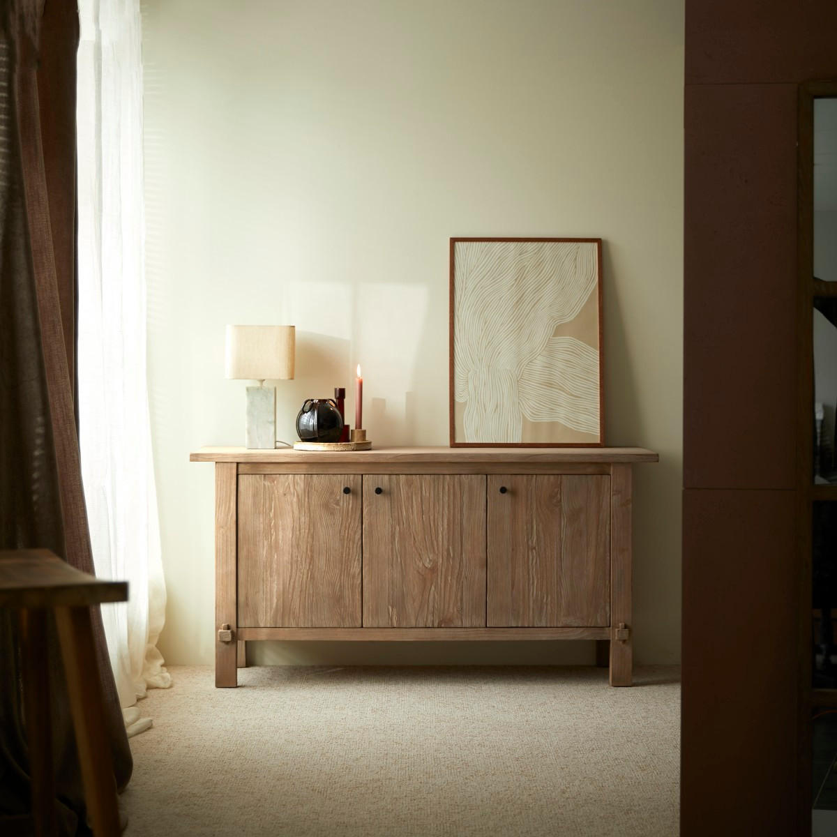 ANRICHTE Hazel Natur aus Pinie - Naturfarben, Holz (150/75/45cm) - Tikamoon