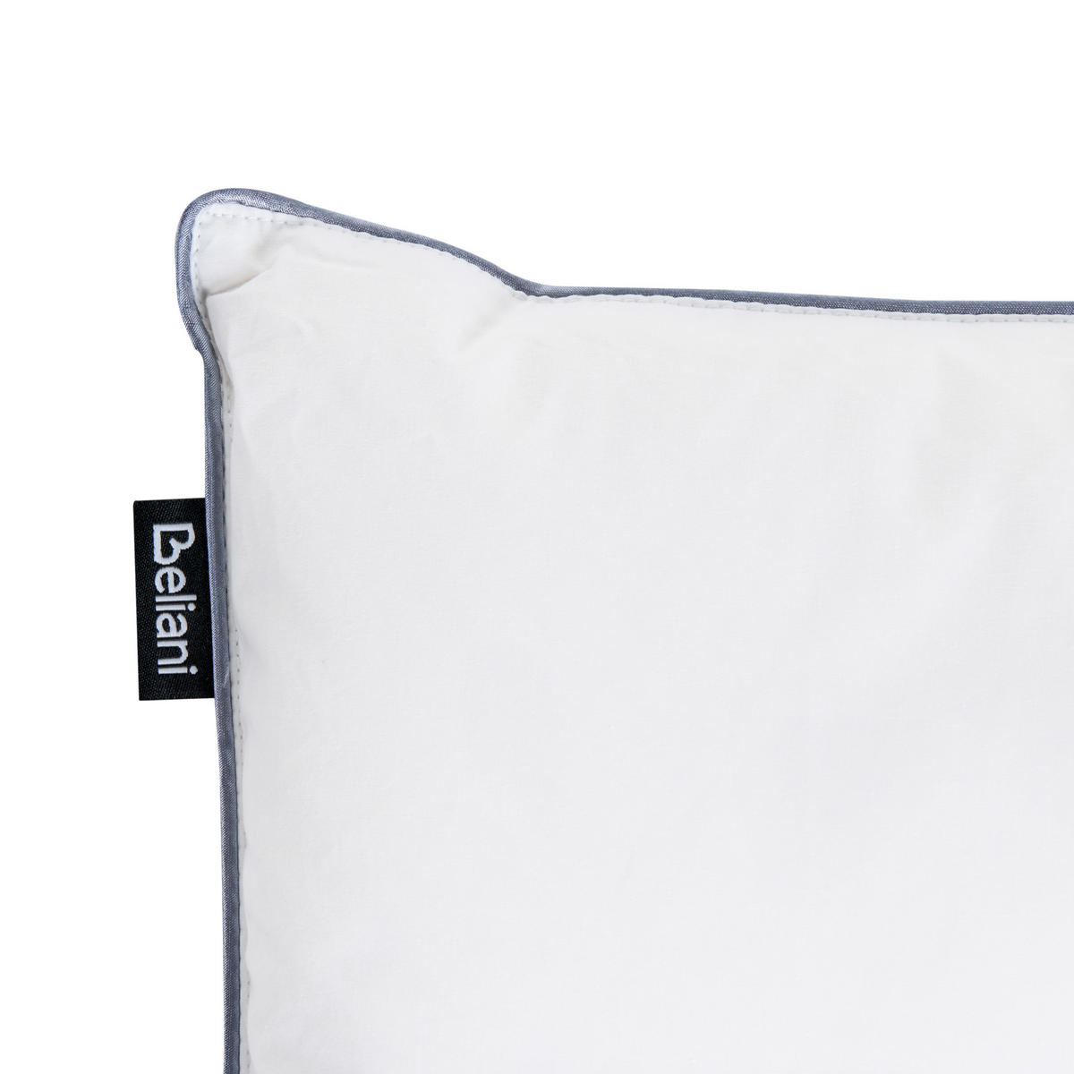 KOPFKISSEN Weiß 80/80 cm Teide - Weiß, Naturmaterialien (80/80cm) - Beliani