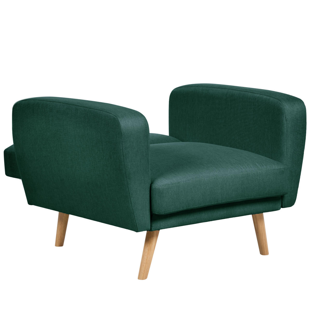SESSEL Dunkelgrün Florli - Hellbraun/Grün, Textil (89/82/85cm) - Beliani