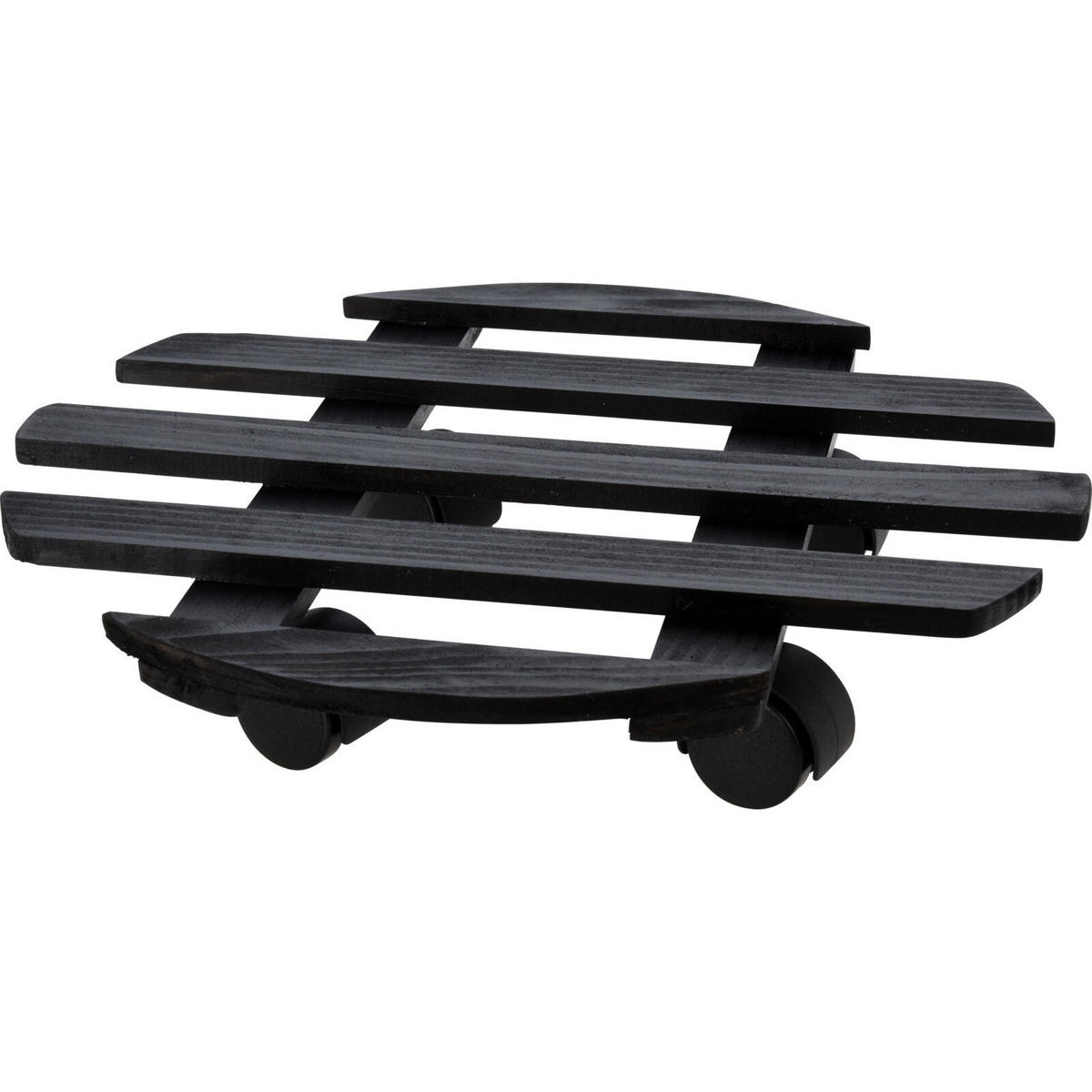 PFLANZENROLLER Ø 35 cm - Schwarz, Holz (6cm) - Mondex