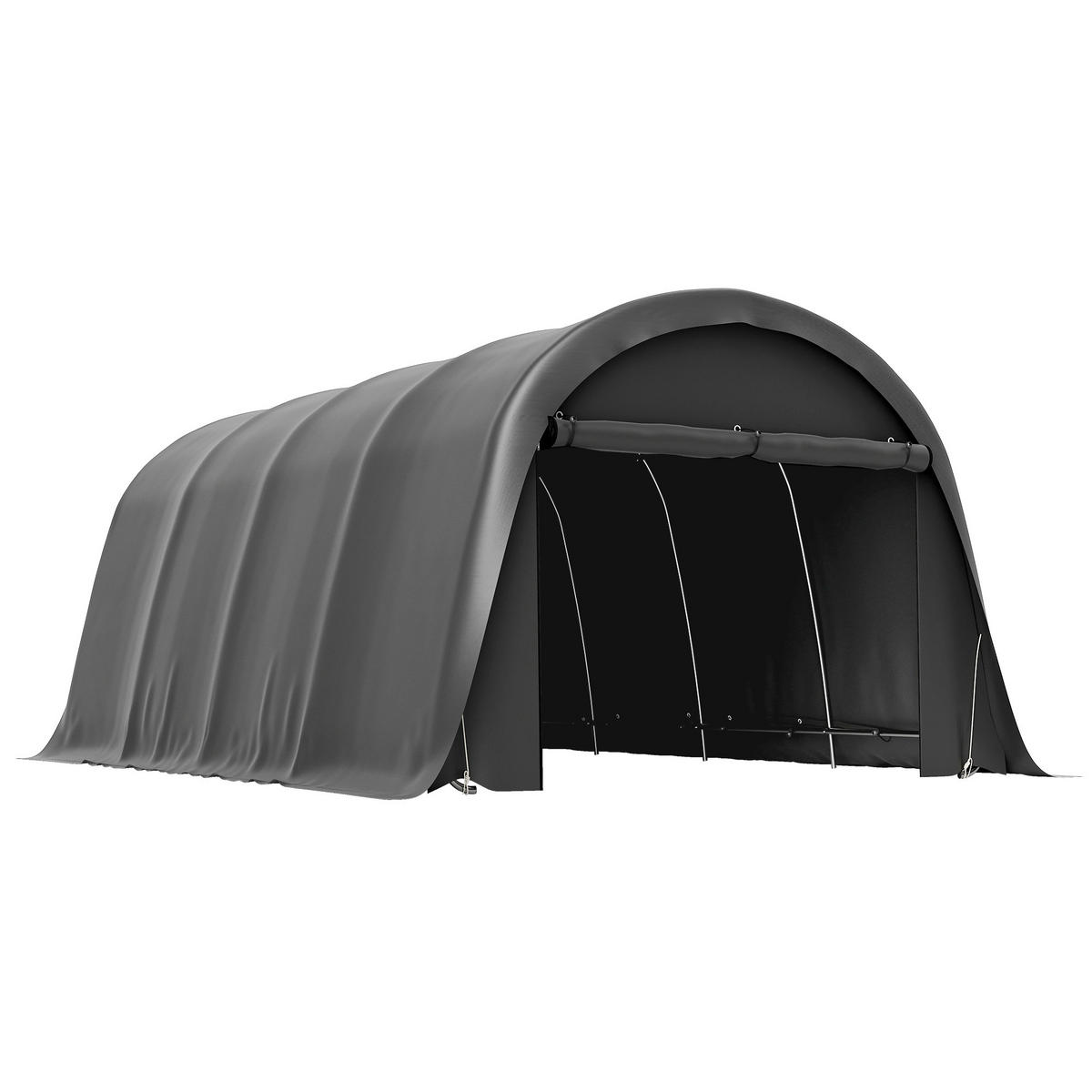 CARPORT Verzinkter-Stahl PE Dunkelgrau - Dunkelgrau, Metall (300/266/600cm) - Outsunny