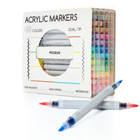 ACRYLSTIFTE 48 Farben Doppelspitze Schnelltrocknend Wasserfest - Multicolor, Kunststoff (1.7/1.7/16.5cm)