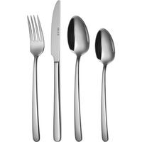 BESTECKSET Donau - 18/10 Edelstahl - 24-teilig / 6 Personen - Silberfarben, Metall - Sola