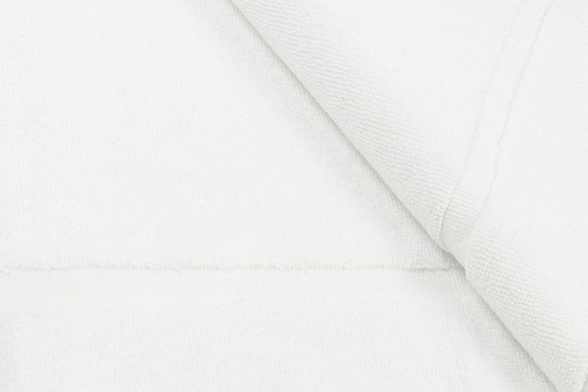 BADEMATTE, 2er-Set, 50x80 cm, 100% Baumwolle, Weiß - Weiß, Textil (50/80cm) - Zollner