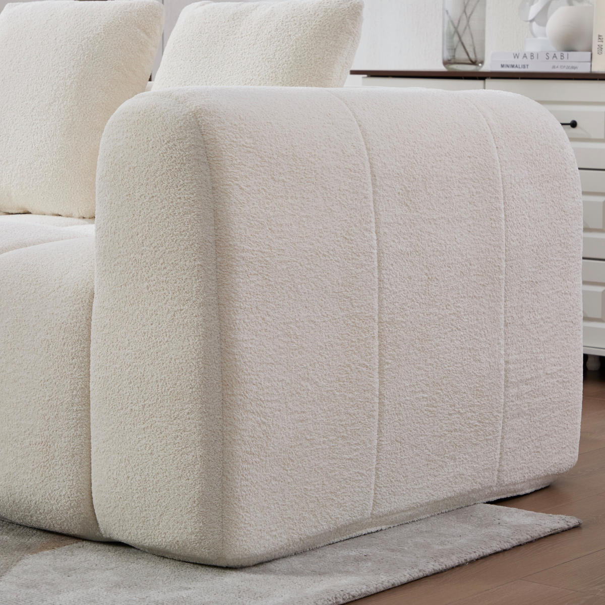 3-SITZER SOFA Cord Beige mit Kissen - Beige, Textil (160/70/94.5cm) - WISHDOR