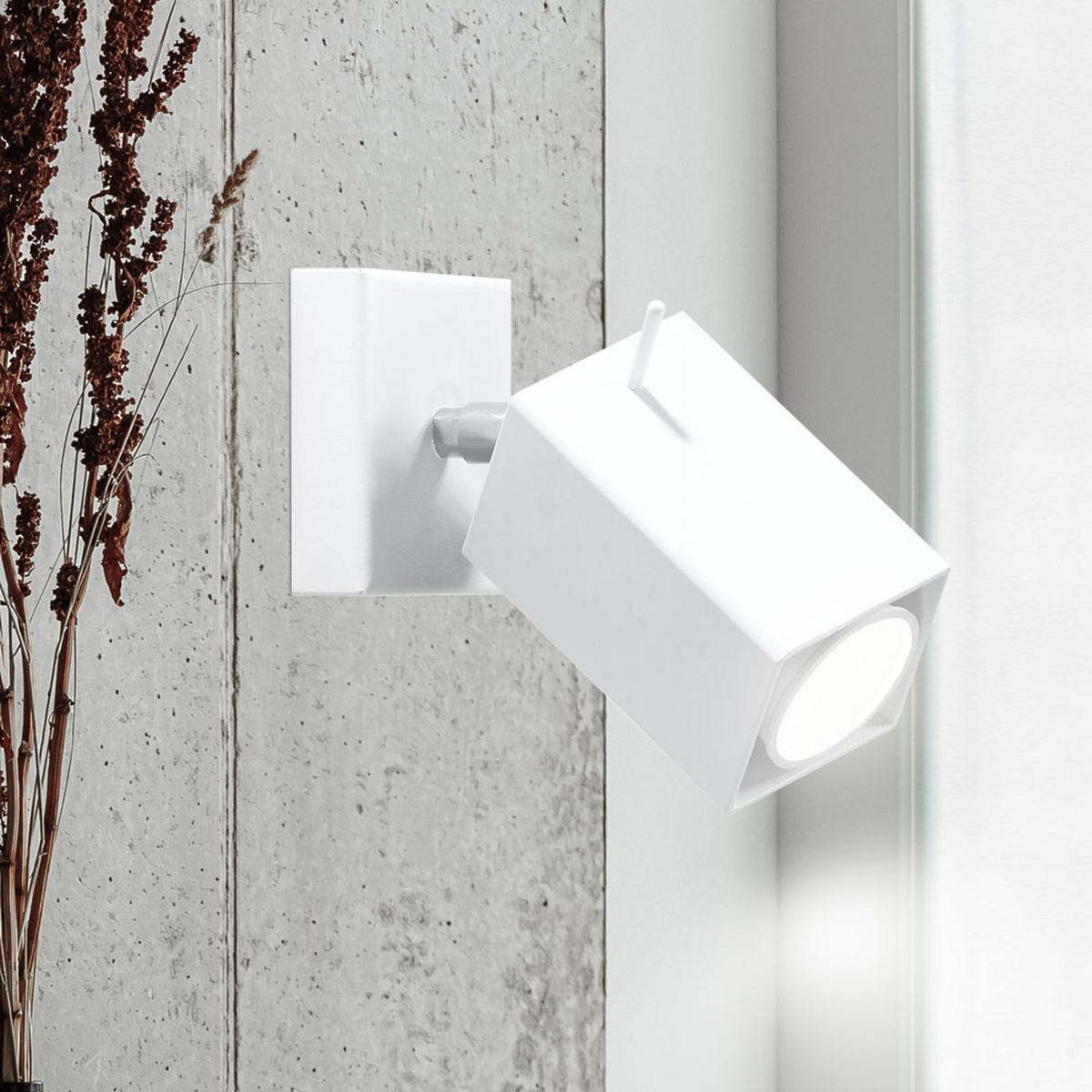 WANDLEUCHTE MERIDA Stahl Weiß - Weiß, Metall (8/15/10cm)