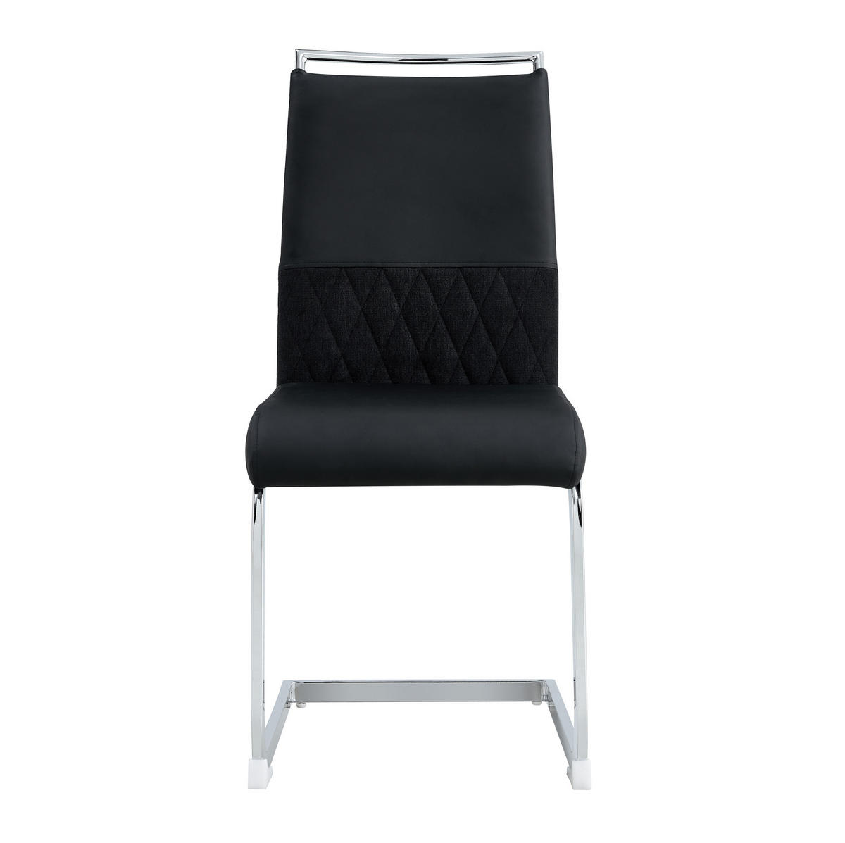 ESSZIMMERSTUHL 4er-Set mit hoher Rückenlehne 42 x 45 cm Metall Schwarz - Schwarz, Metall (42/95/48.1cm) - Meubliv