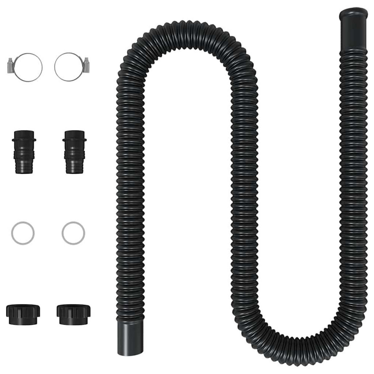 GEBOGENES Solar-Heizpaneel Für Pool 110/65 Cm - Schwarz, Kunststoff (65/110cm) - vidaXL