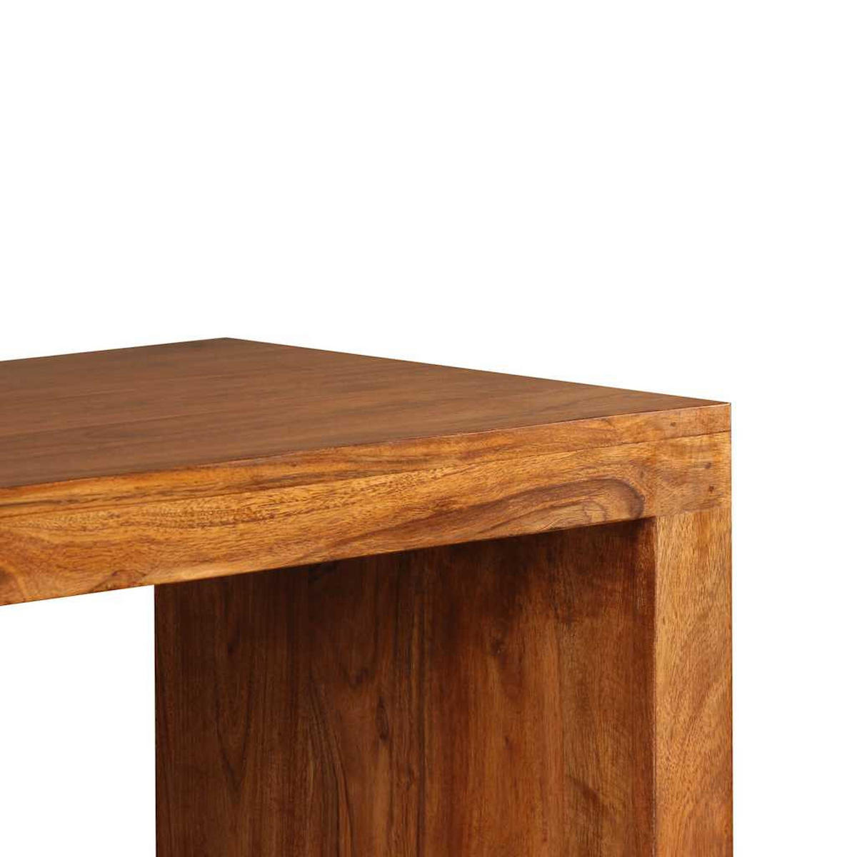 KONSOLENTISCH Massivholz Mit Honigfarbener Politur 110/40/76 Cm - Braun, Holz (110/40/76cm) - vidaXL