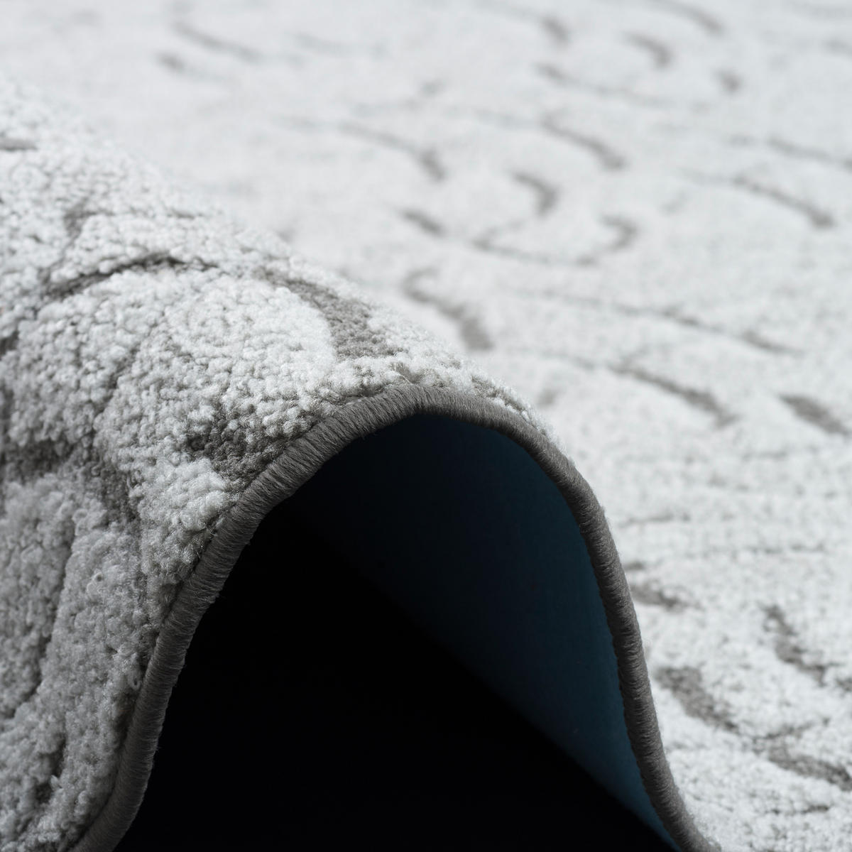 KONTURENSCHNITT HOCHFLOR TEPPICH FRIEDA RUND - Grau, Textil (200/200cm) - Snapstyle