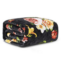 KUSCHELDECKE XXL 240x200 cm Rosen-Motiv Dunkelgrau - Grau, Textil (200/240cm) - Bestlivings