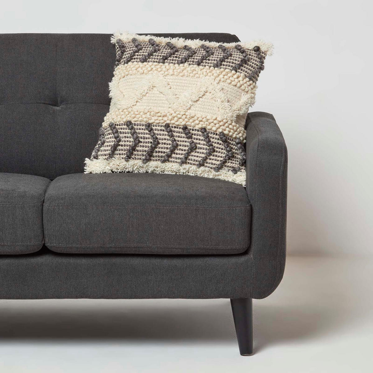 KELIM-KISSEN Lindi 45/45 cm - Creme, Textil (45/45cm) - Homescapes