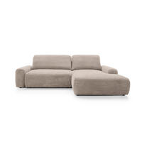 ECKSOFA Cordina Beige, mit Schlaffunktion und Bettzeugbehälter, rechte seite - Beige, Holzwerkstoff (264/162cm) - Bettso