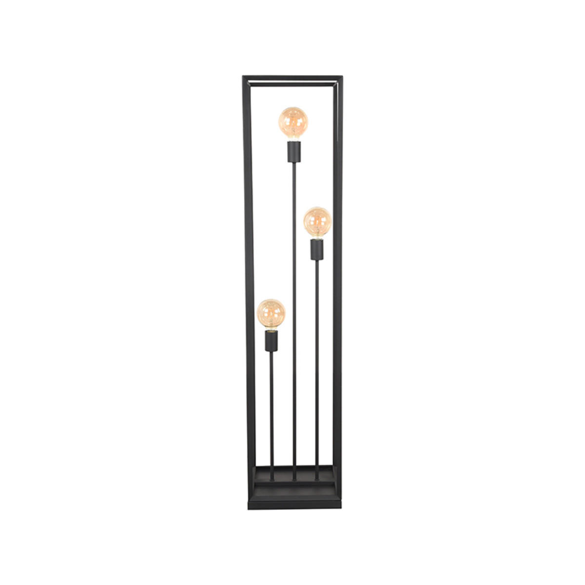 STEHLEUCHTE Tetto Schwarz 30/30/135 cm - Schwarz, Metall (30/30/135cm) - LABEL51