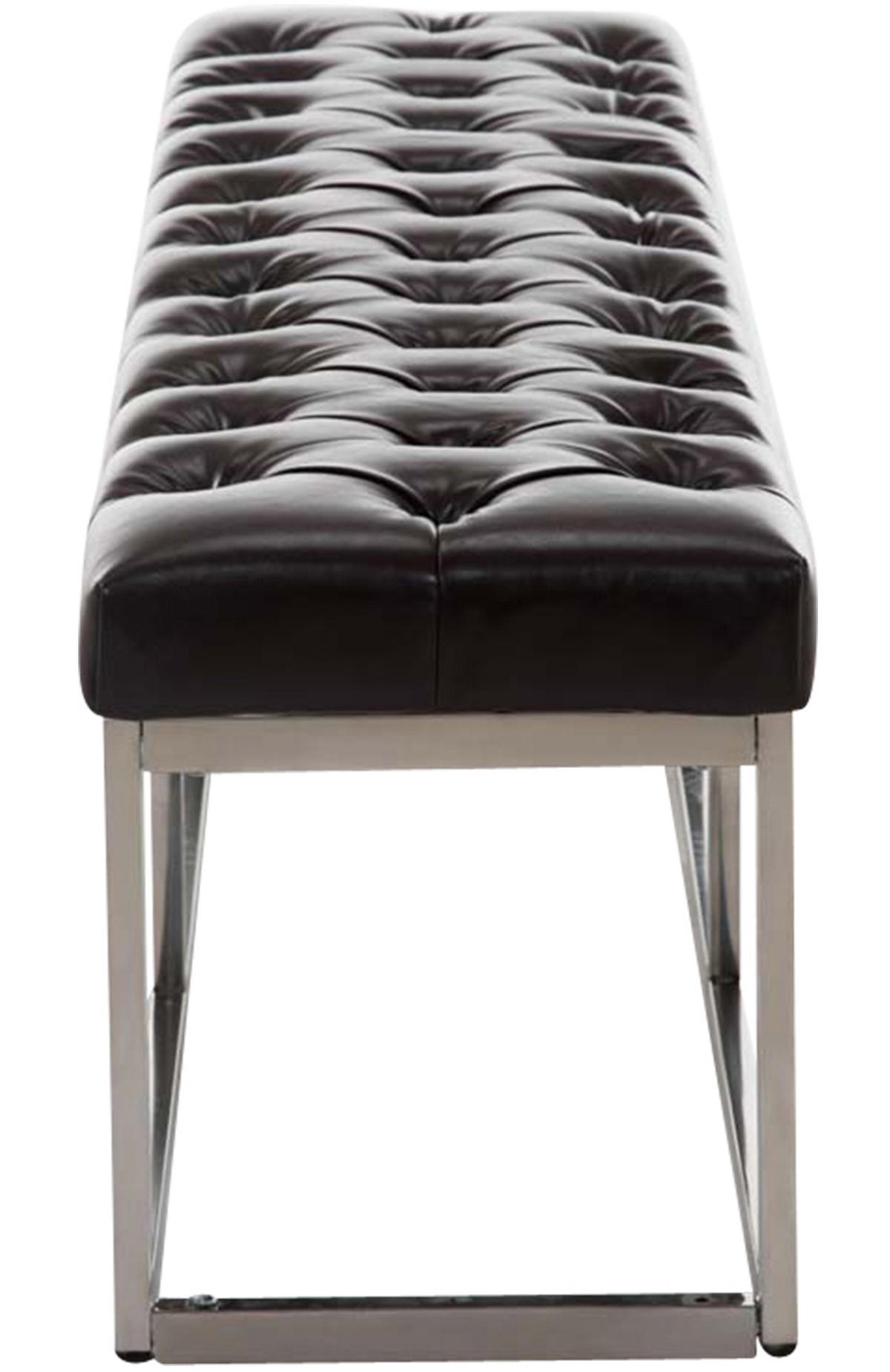 SITZBANK 150/38 cm Kunstleder braun - Edelstahlfarben/Braun, Textil/Metall (150/46/38cm) - CLP