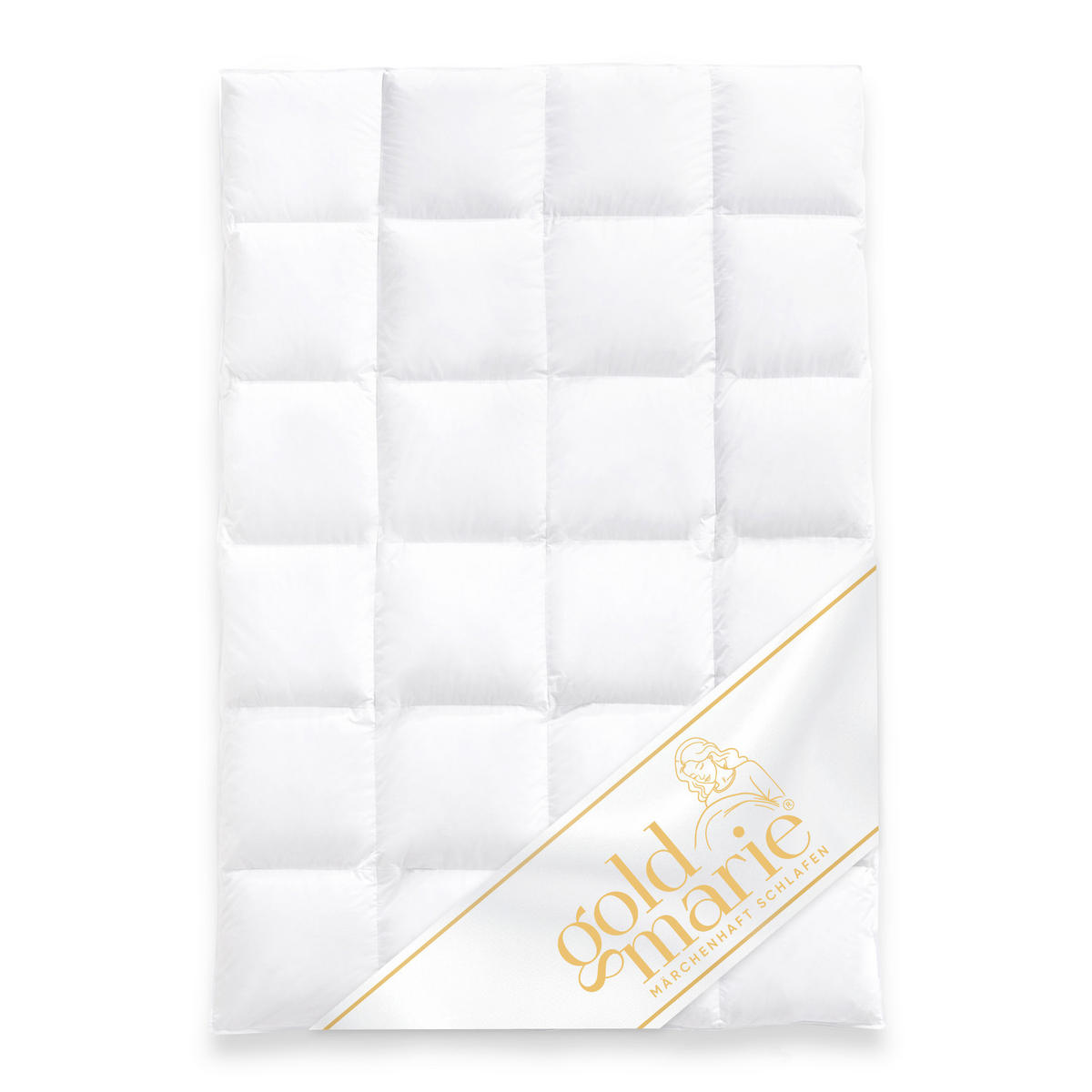 WINTERBETTDECKE MARIE Entendaunen warm - Weiß, Naturmaterialien/Textil (135/200cm) - Goldmarie 