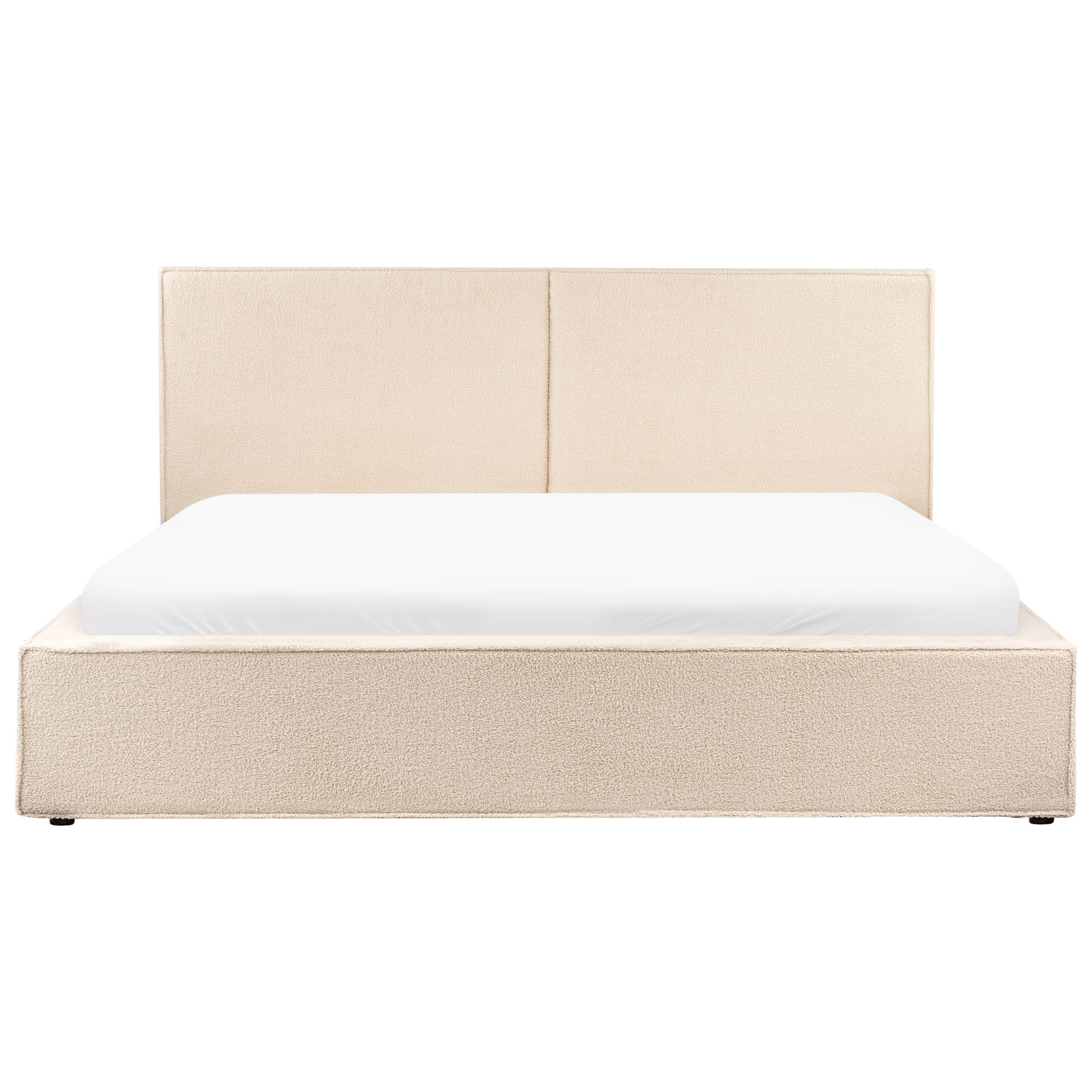 POLSTERBETT 180x200 cm Beige Moissac - Beige, Textil (180/200cm) - Beliani
