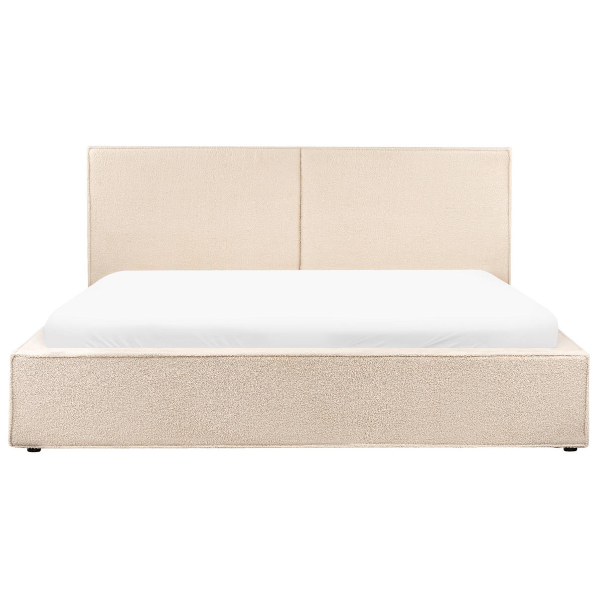 POLSTERBETT 180x200 cm Beige Moissac - Beige, Textil (180/200cm) - Beliani