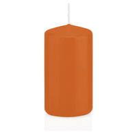 STUMPENKERZEN Aprikose Ø 98 x 200 mm, 6 Stück - Orange, Paraffin (10/20cm) - Wiedemann Kerzen