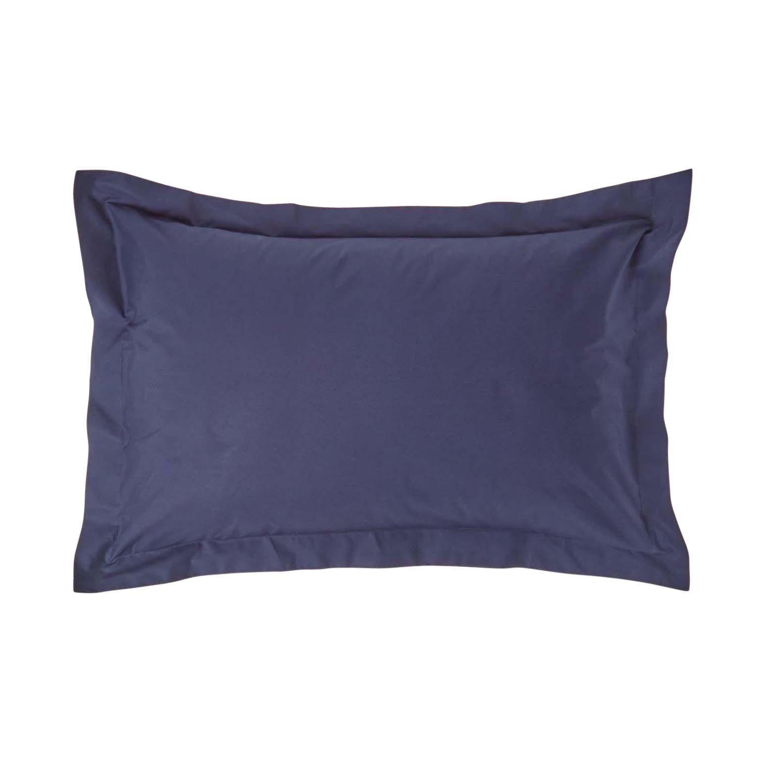 KISSENBEZUG Perkal mit Stehsaum, Fadendichte 200 - Dunkelblau, Textil (48/74cm) - Homescapes