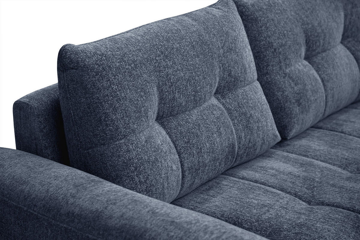 SOFA SALVINI 3-Sitzer, dunkelblau - Dunkelblau, Holz/Textil (237/88/99cm) - Courtois Laville