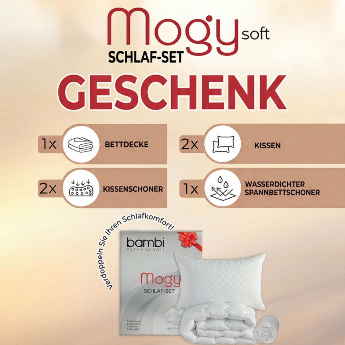 BOXBETT Bambi Bett mit Matratze Boxspringbett 180x200 Magnasand Therapy - Braun, Holz/Metall (180/200cm) - Bambi