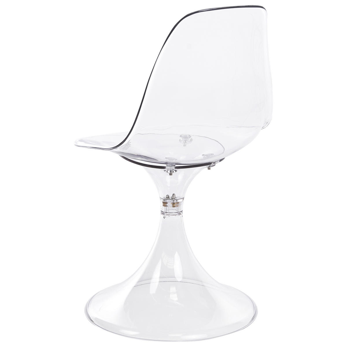 ESSZIMMERSTUHL 2er Set Transparent Clarksville - Transparent, Kunststoff (47/86/52cm) - Beliani