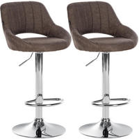 BARHOCKER 2 Stoff Braun - Braun, Textil (47/85/48cm) - CLP