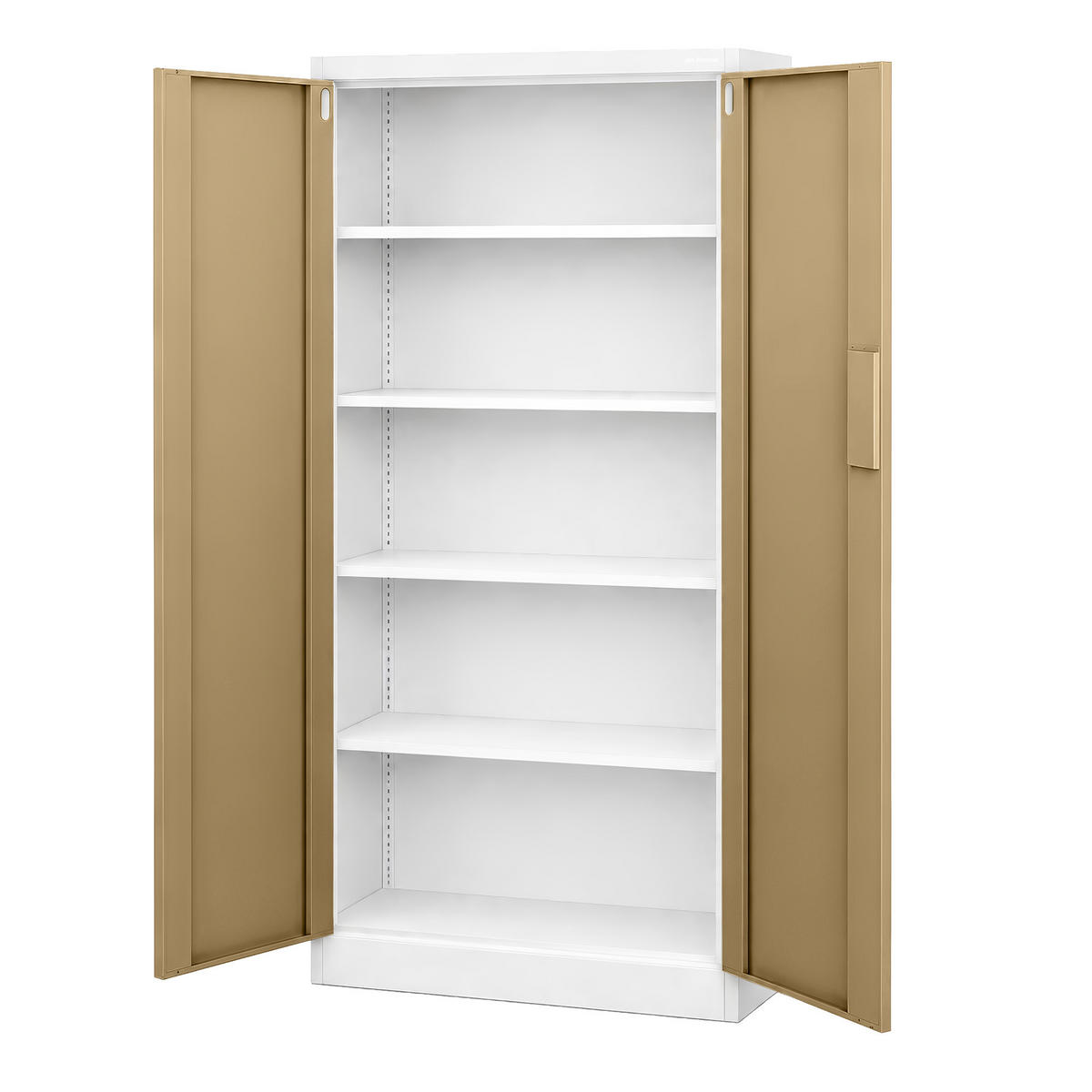 BÜROSCHRANK mit Zahlenschloss DANIEL 185x90x40 cm - Nussbaumfarben/Weiß, Metall (90/185/40cm) - Jan Nowak