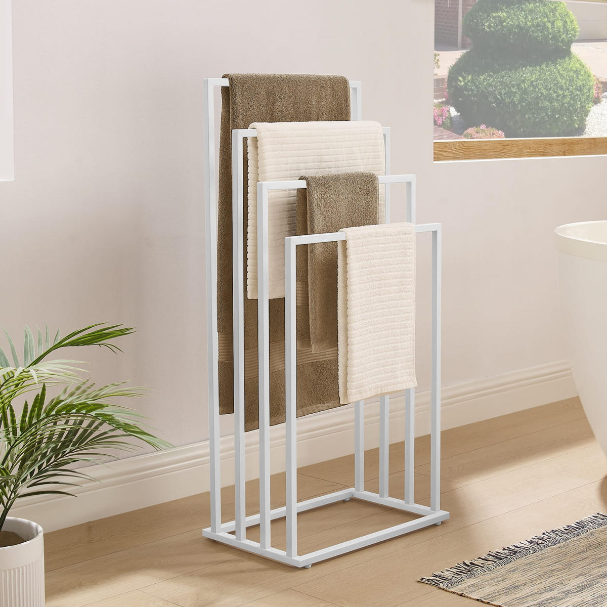 HANDTUCHHALTER in Weiß - Weiß, Metall (45/93.5/29cm) - Home Collective