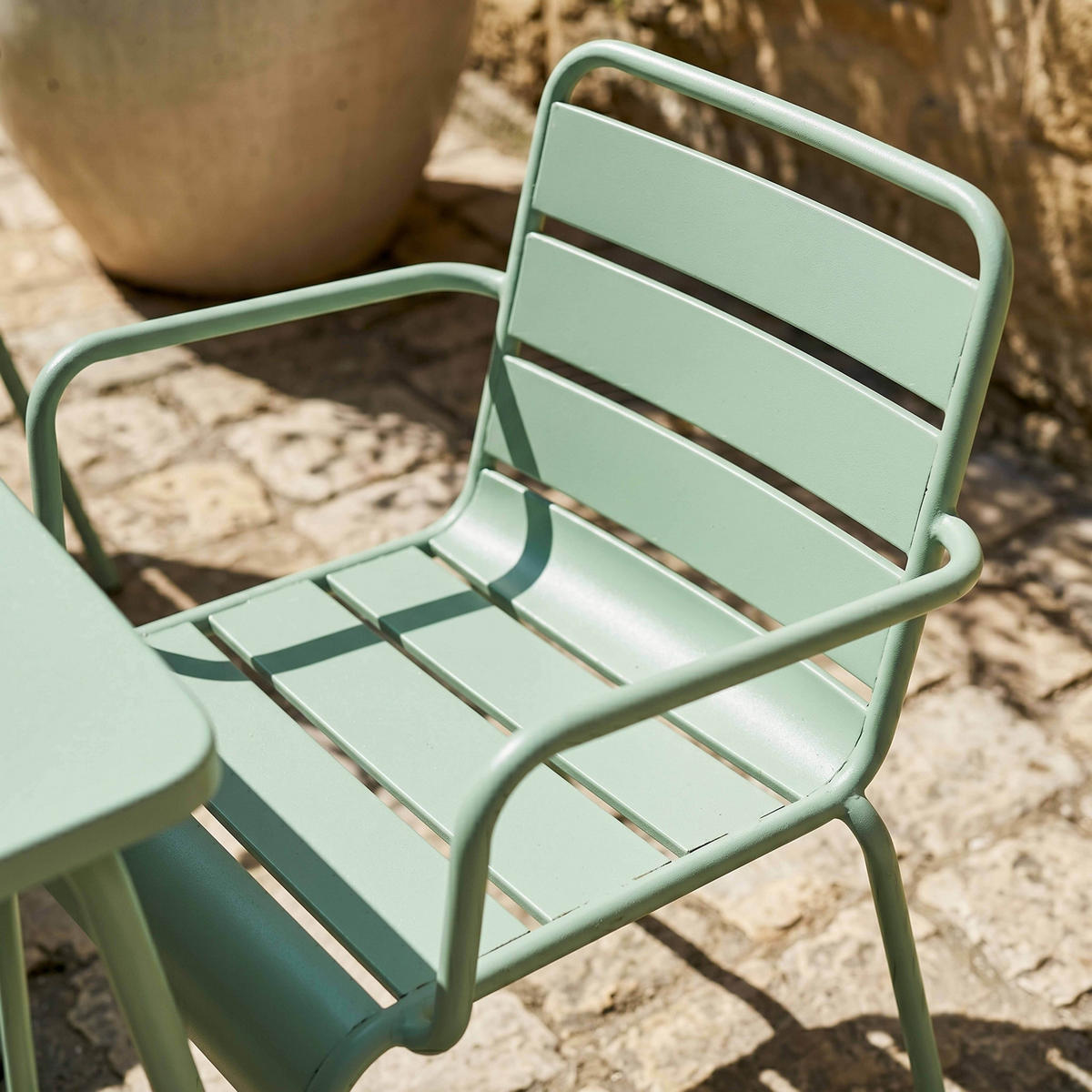 GARTENSET 3-tlg., Salbeigrünen - Grün, Metall - Oviala