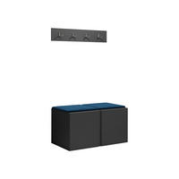 GARDEROBEN-SET Orion VI - Blau/Graphitfarben, Holzwerkstoff/Kunststoff (84/42/46cm) - MIRJAN24