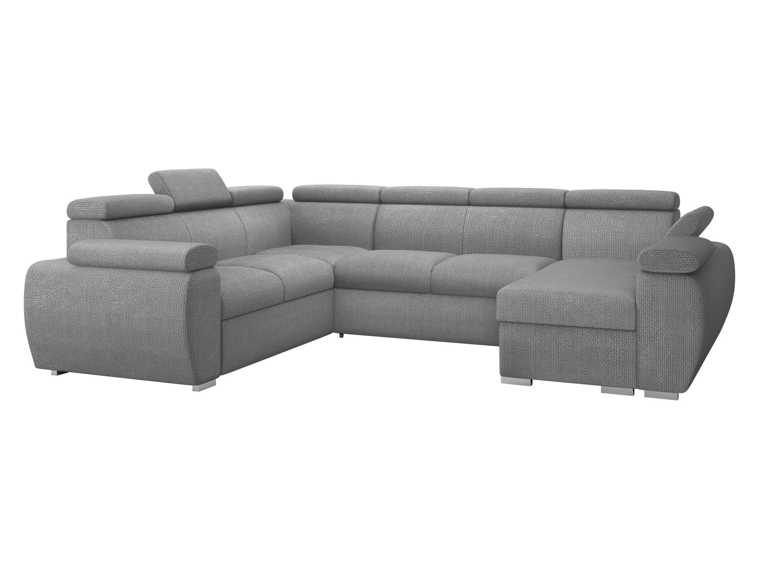 Mirjan24 Wohnlandschaft Dunkelgrau 260x98x325 cm