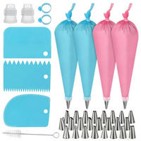 SPRITZBEUTEL Set 36-teilig mit Edelstahl-Tüllen - Multicolor, Metall (17.5/3/31cm)