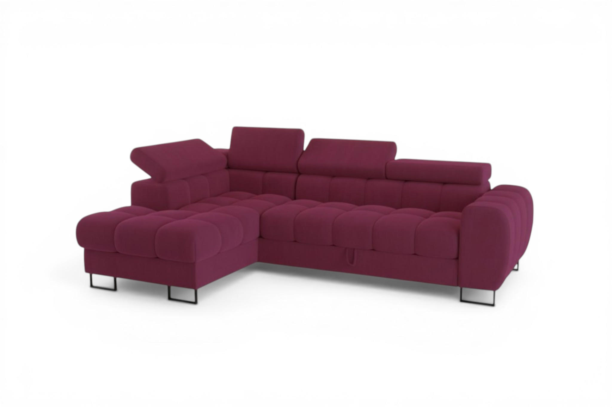 ECKSOFA Bastien Mit Schlaffunktion - Bordeaux, Holzwerkstoff/Textil (170/260cm) - Fun Möbel