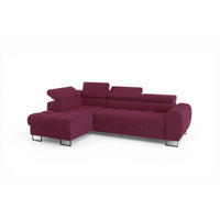 ECKSOFA Bastien Mit Schlaffunktion - Bordeaux, Holzwerkstoff/Textil (170/260cm) - Fun Möbel