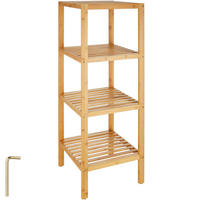 BADREGAL Cornelia,33 x 33 x 97 cm,braun - Braun, Holz (33/97/33cm) - tectake