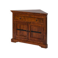 ECKKOMMODE Akazie 107x54x80 nougat lackiert OXFORD #505 - Dunkelbraun, Holz (107/80/54cm) - Massivmoebel24