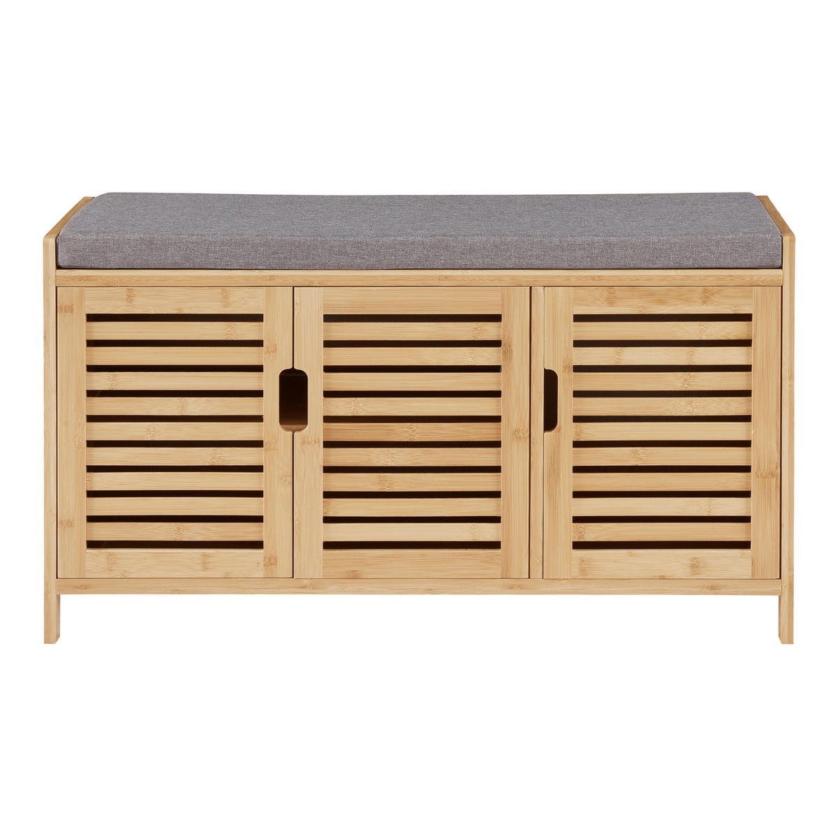 SCHUHSCHRANK Selk mit Sitzfläche - Naturfarben, Holz (90/50/35cm) - [en.casa]