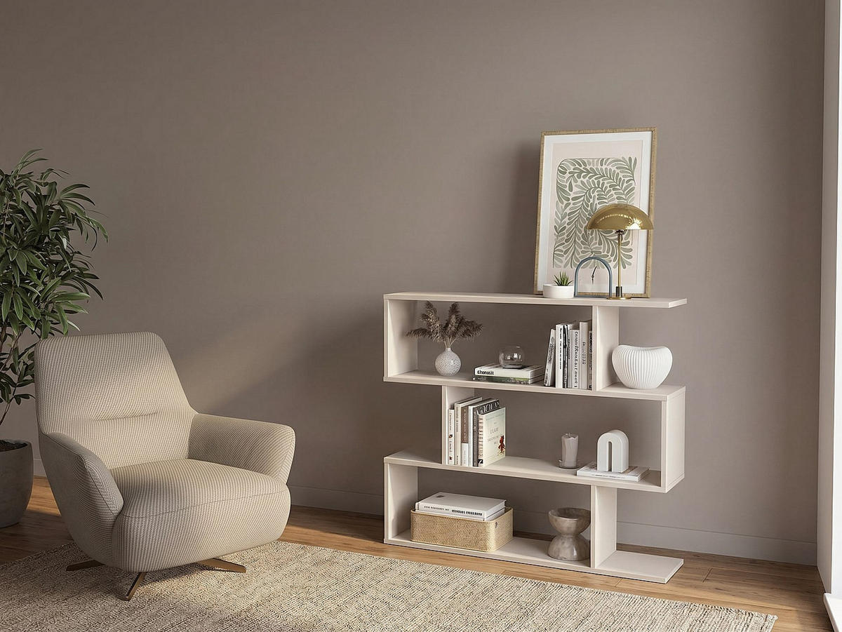 REGAL - 110 cm x 24.6 cm - holz - beige Tomini - Beige, Holz (110/96/24.6cm) - Vente-Unique